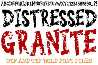 Adding Distressed Granite Texture to Modern Font Design