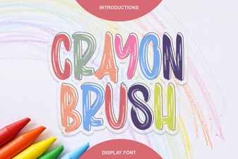 Creative Projects with Crayon Brush Fonts