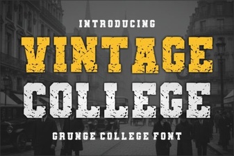 Designing with Vintage College Fonts