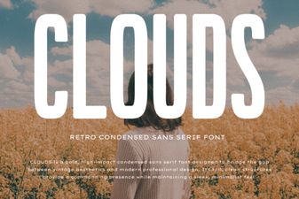 Clouds Font for Creative Design Projects
