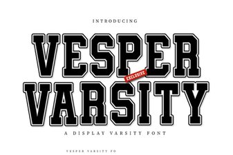 Vesper Varsity Font Design & Creative Applications